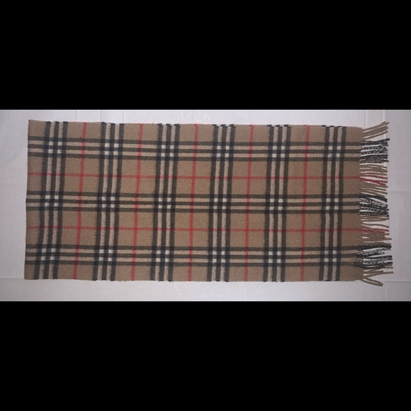 Burberrys 100% Cashmere Vintage Nova Check Scarf - Picture 7 of 10